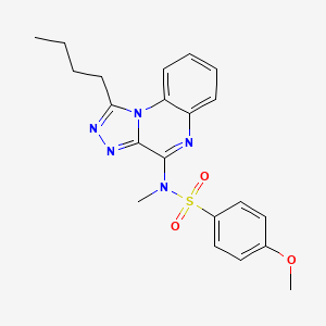 N-(1-butyl-[1,2,4]triazolo[4,3-a]quinoxalin-4-yl)-4-methoxy-N-methylbenzenesulfonamide