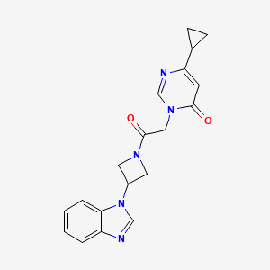 3-[2-[3-(Benzimidazol-1-yl)azetidin-1-yl]-2-oxoethyl]-6-cyclopropylpyrimidin-4-one