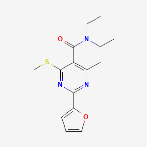 N,N-diethyl-2-(furan-2-yl)-4-methyl-6-(methylsulfanyl)pyrimidine-5-carboxamide