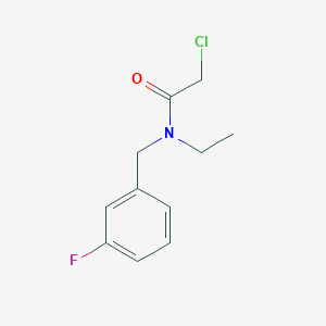 molecular formula C11H13ClFNO B2419498 2-chloro-N-ethyl-N-[(3-fluorophenyl)methyl]acetamide CAS No. 923138-01-6