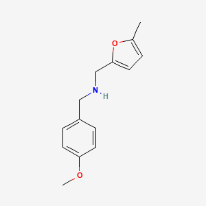 molecular formula C14H17NO2 B2419502 (4-Methoxy-benzyl)-(5-methyl-furan-2-ylmethyl)-amine CAS No. 626208-59-1