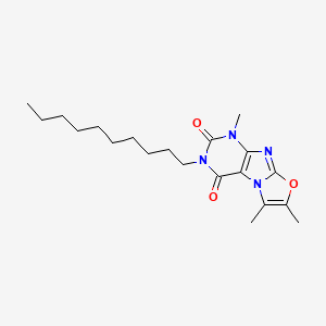 molecular formula C20H30N4O3 B2419517 3-癸基-1,6,7-三甲基恶唑并[2,3-f]嘌呤-2,4(1H,3H)-二酮 CAS No. 899751-48-5