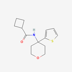 N-(4-(thiophen-2-yl)tetrahydro-2H-pyran-4-yl)cyclobutanecarboxamide