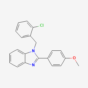 molecular formula C21H17ClN2O B2419519 1-[(2-Chlorophenyl)methyl]-2-(4-methoxyphenyl)benzimidazole CAS No. 431932-43-3
