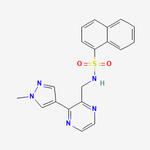N-((3-(1-methyl-1H-pyrazol-4-yl)pyrazin-2-yl)methyl)naphthalene-1-sulfonamide