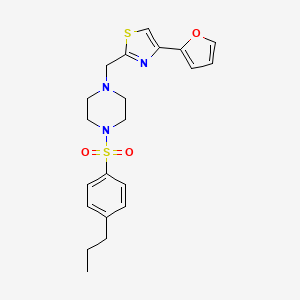 4-(Furan-2-yl)-2-((4-((4-propylphenyl)sulfonyl)piperazin-1-yl)methyl)thiazole