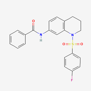 N-[1-(4-fluorophenyl)sulfonyl-3,4-dihydro-2H-quinolin-7-yl]benzamide