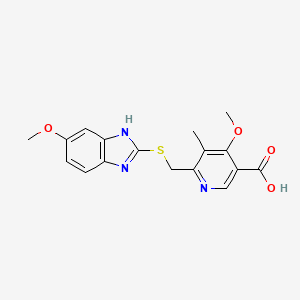 molecular formula C17H17N3O4S B2419533 5-羧酸，奥美拉唑硫化物 CAS No. 103877-00-5