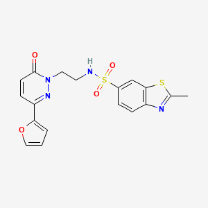 N-(2-(3-(furan-2-yl)-6-oxopyridazin-1(6H)-yl)ethyl)-2-methylbenzo[d]thiazole-6-sulfonamide