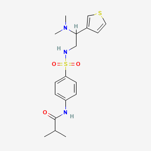 N-(4-(N-(2-(dimethylamino)-2-(thiophen-3-yl)ethyl)sulfamoyl)phenyl)isobutyramide