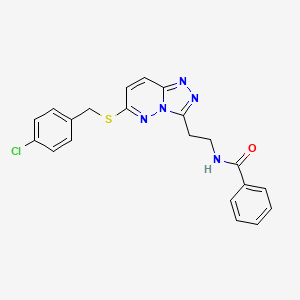 N-(2-(6-((4-chlorobenzyl)thio)-[1,2,4]triazolo[4,3-b]pyridazin-3-yl)ethyl)benzamide