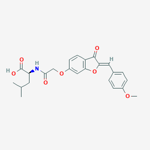 molecular formula C24H25NO7 B241955 N-({[2-(4-methoxybenzylidene)-3-oxo-2,3-dihydro-1-benzofuran-6-yl]oxy}acetyl)leucine 