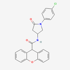N-[1-(4-chlorophenyl)-5-oxopyrrolidin-3-yl]-9H-xanthene-9-carboxamide