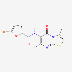 8,9-dimethoxy-2-phenyl-N-(tetrahydrofuran-2-ylmethyl)[1,2,4]triazolo[1,5-c]quinazolin-5-amine