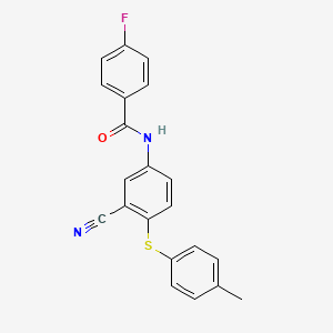 N-[3-cyano-4-[(4-methylphenyl)thio]phenyl]-4-fluorobenzamide