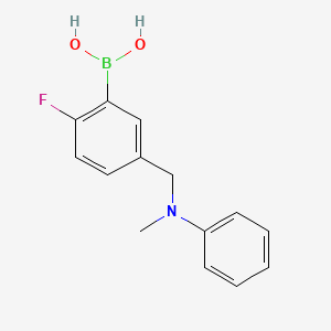 (2-Fluoro-5-((methyl(phenyl)amino)methyl)phenyl)boronic acid