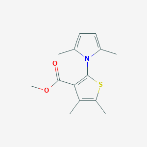 molecular formula C14H17NO2S B2419582 methyl 2-(2,5-dimethyl-1H-pyrrol-1-yl)-4,5-dimethylthiophene-3-carboxylate CAS No. 1211710-06-3