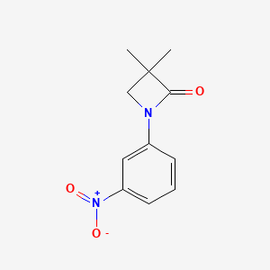 molecular formula C11H12N2O3 B2419607 3,3-Dimethyl-1-(3-nitrophenyl)-2-azetanone CAS No. 34449-03-1