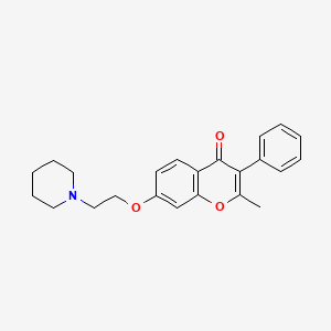 molecular formula C23H25NO3 B2419615 2-甲基-3-苯基-7-(2-(哌啶-1-基)乙氧基)-4H-香豆素-4-酮 CAS No. 903849-91-2
