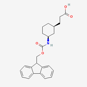 3-[(1S,3S)-3-(9H-Fluoren-9-ylmethoxycarbonylamino)cyclohexyl]propanoic acid
