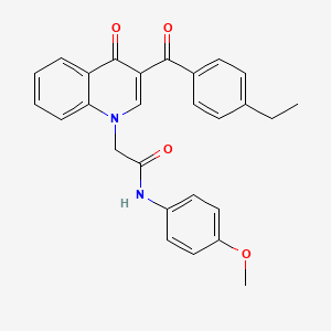 molecular formula C27H24N2O4 B2419617 2-(3-(4-ethylbenzoyl)-4-oxoquinolin-1(4H)-yl)-N-(4-methoxyphenyl)acetamide CAS No. 897759-19-2