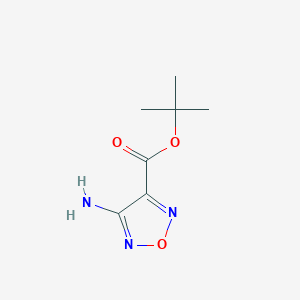 molecular formula C7H11N3O3 B2419623 Tert-butyl 4-amino-1,2,5-oxadiazole-3-carboxylate CAS No. 2248330-56-3