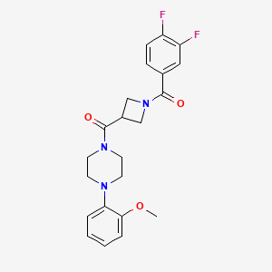 molecular formula C22H23F2N3O3 B2419626 (1-(3,4-Difluorobenzoyl)azetidin-3-yl)(4-(2-methoxyphenyl)piperazin-1-yl)methanone CAS No. 1286733-04-7