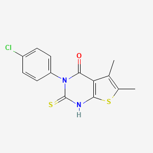 3-(4-chlorophenyl)-5,6-dimethyl-2-sulfanylthieno[2,3-d]pyrimidin-4(3H)-one