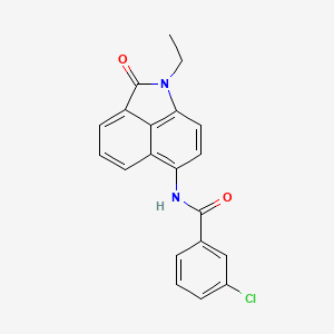 molecular formula C20H15ClN2O2 B2419637 3-氯-N-(1-乙基-2-氧代-1,2-二氢苯并[cd]吲哚-6-基)苯甲酰胺 CAS No. 313371-38-9