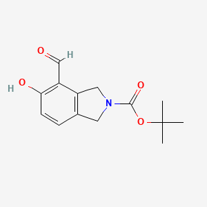 molecular formula C14H17NO4 B2419646 Tert-butyl 4-formyl-5-hydroxy-1,3-dihydroisoindole-2-carboxylate CAS No. 2126159-50-8