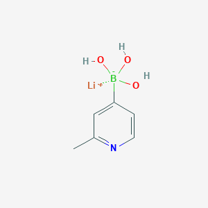 molecular formula C6H9BLiNO3 B2419663 Lithium trihydroxy(2-methylpyridin-4-yl)borate CAS No. 1451391-59-5