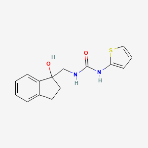 molecular formula C15H16N2O2S B2419665 1-((1-羟基-2,3-二氢-1H-茚-1-基)甲基)-3-(噻吩-2-基)脲 CAS No. 1351641-92-3
