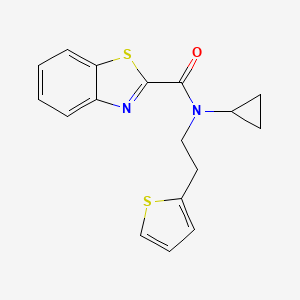 molecular formula C17H16N2OS2 B2419668 N-cyclopropyl-N-(2-(thiophen-2-yl)ethyl)benzo[d]thiazole-2-carboxamide CAS No. 1396714-70-7