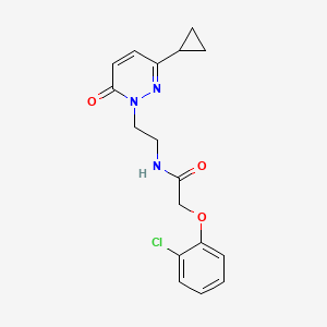 molecular formula C17H18ClN3O3 B2419672 2-(2-chlorophenoxy)-N-(2-(3-cyclopropyl-6-oxopyridazin-1(6H)-yl)ethyl)acetamide CAS No. 2097931-32-1