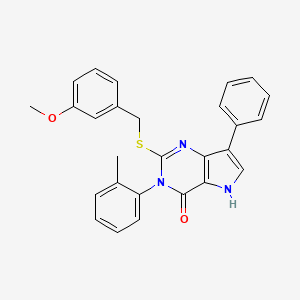 2-((3-methoxybenzyl)thio)-7-phenyl-3-(o-tolyl)-3H-pyrrolo[3,2-d]pyrimidin-4(5H)-one