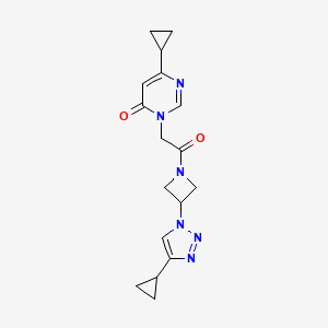 6-cyclopropyl-3-(2-(3-(4-cyclopropyl-1H-1,2,3-triazol-1-yl)azetidin-1-yl)-2-oxoethyl)pyrimidin-4(3H)-one