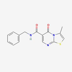 molecular formula C15H13N3O2S B2419729 N-benzyl-3-methyl-5-oxo-5H-thiazolo[3,2-a]pyrimidine-6-carboxamide CAS No. 851944-69-9