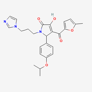 1-(3-(1H-imidazol-1-yl)propyl)-3-hydroxy-5-(4-isopropoxyphenyl)-4-(5-methylfuran-2-carbonyl)-1H-pyrrol-2(5H)-one