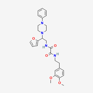N1-(3,4-dimethoxyphenethyl)-N2-(2-(furan-2-yl)-2-(4-phenylpiperazin-1-yl)ethyl)oxalamide