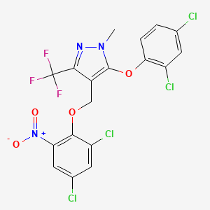 4-[(2,4-dichloro-6-nitrophenoxy)methyl]-5-(2,4-dichlorophenoxy)-1-methyl-3-(trifluoromethyl)-1H-pyrazole