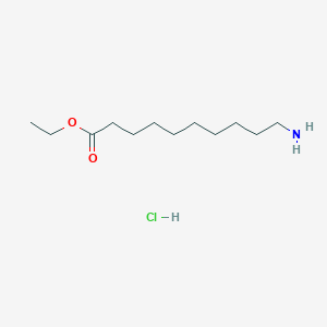 molecular formula C12H26ClNO2 B2419743 Ethyl 10-aminodecanoate;hydrochloride CAS No. 91689-23-5