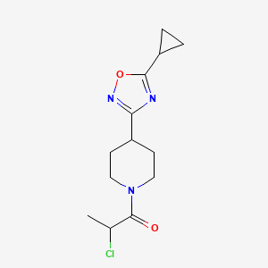 2-Chloro-1-[4-(5-cyclopropyl-1,2,4-oxadiazol-3-yl)piperidin-1-yl]propan-1-one
