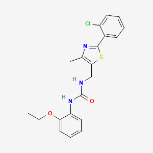 molecular formula C20H20ClN3O2S B2419758 1-((2-(2-Chlorophenyl)-4-methylthiazol-5-yl)methyl)-3-(2-ethoxyphenyl)urea CAS No. 1421480-56-9