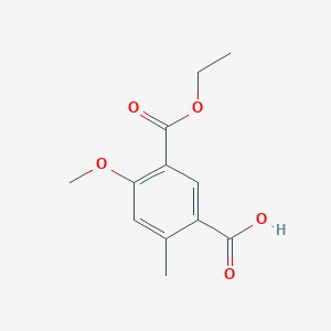 molecular formula C12H14O5 B2419759 5-Ethoxycarbonyl-4-methoxy-2-methylbenzoic acid CAS No. 2105909-63-3