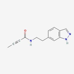 molecular formula C13H13N3O B2419760 N-[2-(1H-Indazol-6-yl)ethyl]but-2-ynamide CAS No. 2411294-54-5