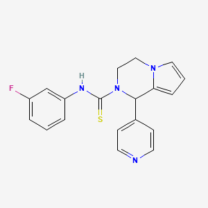 molecular formula C19H17FN4S B2419768 N-(3-氟苯基)-1-(吡啶-4-基)-3,4-二氢吡咯并[1,2-a]嘧啶-2(1H)-硫代氨基甲酰胺 CAS No. 393832-62-7