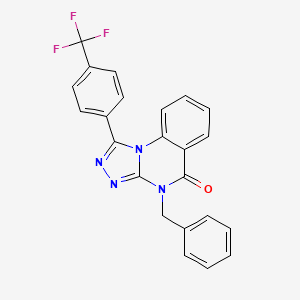 molecular formula C23H15F3N4O B2419777 4-benzyl-1-[4-(trifluoromethyl)phenyl][1,2,4]triazolo[4,3-a]quinazolin-5(4H)-one CAS No. 866896-43-7
