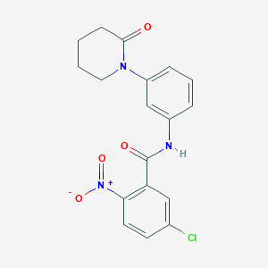 molecular formula C18H16ClN3O4 B2419780 5-chloro-2-nitro-N-[3-(2-oxopiperidin-1-yl)phenyl]benzamide CAS No. 941919-07-9