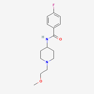 molecular formula C15H21FN2O2 B2419783 4-fluoro-N-(1-(2-methoxyethyl)piperidin-4-yl)benzamide CAS No. 1421477-83-9