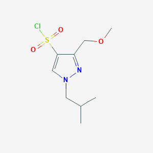 molecular formula C9H15ClN2O3S B2419786 1-isobutyl-3-(methoxymethyl)-1H-pyrazole-4-sulfonyl chloride CAS No. 1856097-10-3